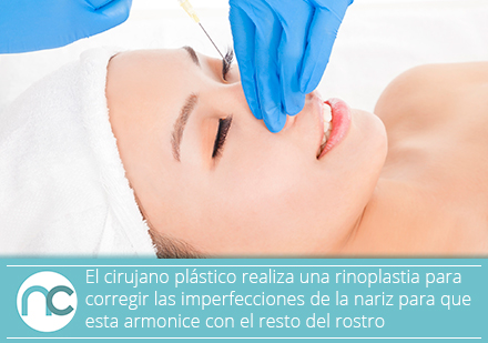 Un Cirujano Plástico Certificado puede asesorarte para Valorar tu Caso Previo a una Rinoplastia Mujer Realizándose una Rinoplastia con un Cirujano Plástico