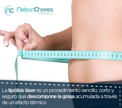 La Lipólisis en Bogotá se Practica Como una Técnica Novedosa que Genera Menos Dolor e Inflamación Mujer midiéndose su cintura tras lipólisis en Bogotá