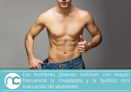 Hombre luego de una abdominoplastia 